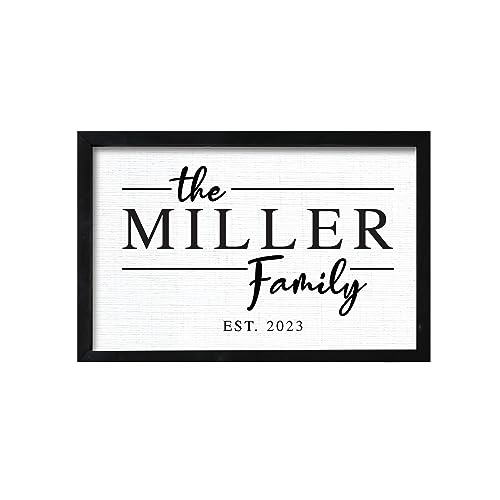Lifesong Milestones Custom Family Name Signs Personalized Last Name Sign for Home and Wall Decor 7x10 (The Miller Family)
