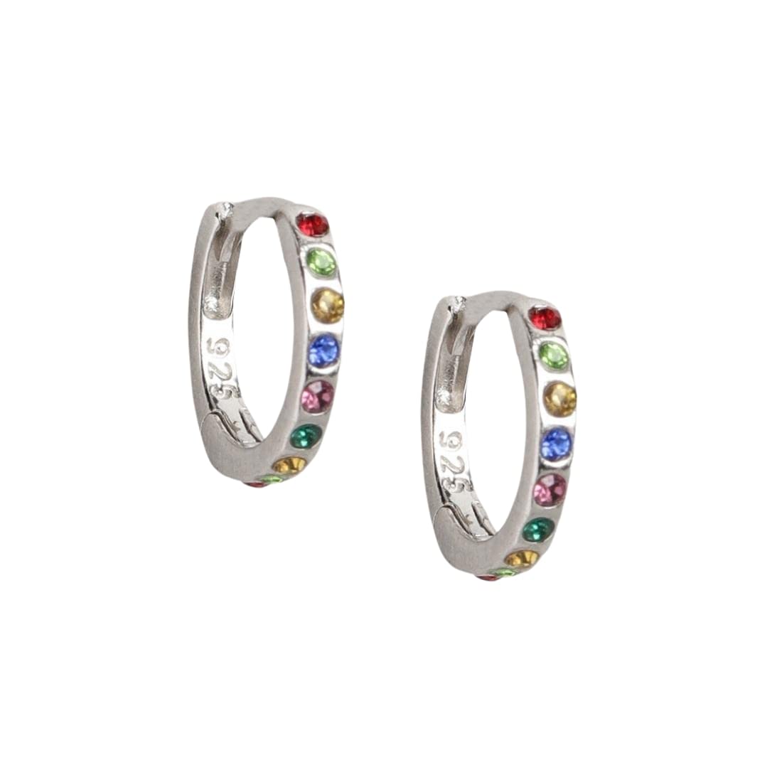 ZAVYA 925 Sterling Silver Cubic Zirconia Circular Silver Plating Hoop Earrings | | Gift for Women and Girls | With Certificate of Authenticity and 925 Hallmark (B09RKGLGZN) Amazon Price History, Amazon Price Tracker