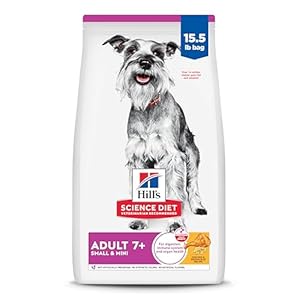 Hill’s Science Diet Adult 7+ Small & Mini Dry Dog Food, Chicken & Brown Rice, 15.5 lb. Bag