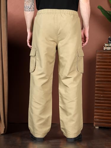 Image of KOTTY Men's Urban Style Relaxed Cargo Pants with Stylish Pockets and All-Day Comfort