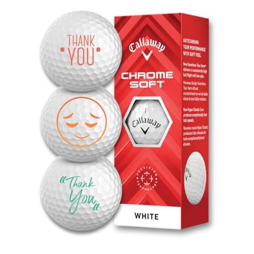 Callaway Golfbälle 3er Pack Motiv Danke Thank You Golf Geschenke für Golfer Geschenkidee (Chrome Soft)