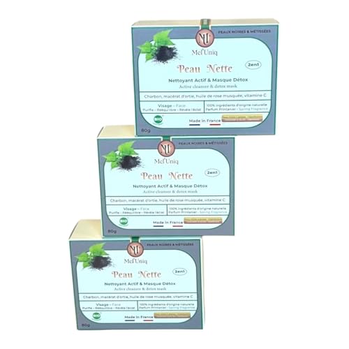 Savon visage pour éliminer les imperfections au charbon actif Mel’Uniq