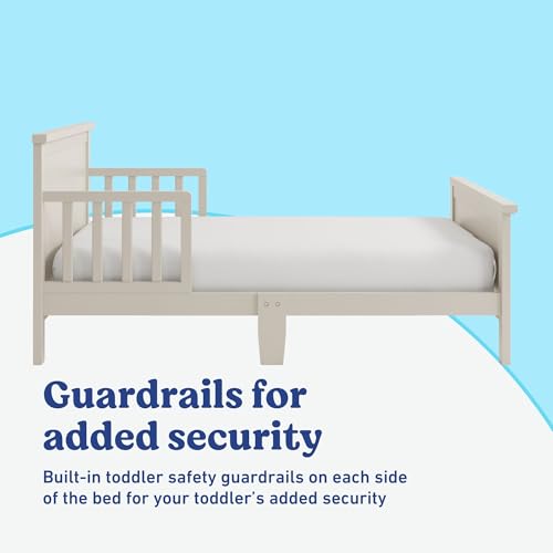Image of Graco Bailey Toddler Bed (Frosted Oat) - Includes Bed Rail on Both Sides, Fits Standard-Size Crib and Toddler Bed Mattress, Baby Safety Alliance Verified, Solid and Sturdy Construction