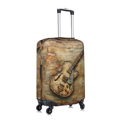 Nice Guitar Print Suitcase Protector Dust-Proof Case Men Women Travel Fits 18-32 Inch Luggage3