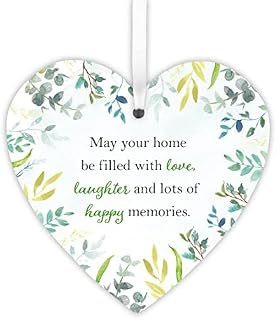 Handmade wooden hanging heart home quote gift by VerbatimART (Design 1)