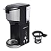 Amazon Basics Single Serve Coffee Maker K-Cup, 14 Oz, Black & Stainless Steel Machine, 5.98
