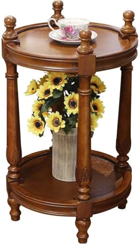 Petite table basse d'appoint stable en bois massif pour optimiser le salon