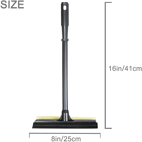 Miniatura 2 de MULING Window Squeegee Cleaning Tool 2 in 1 Window Cleaning Car Squeegee Windshield Cleaning Sponge and Rubber Squeegee (Yellow)