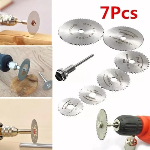 serra micro retifica circular kit 7 unidades corta papel madeira silicone plástico mini disco
