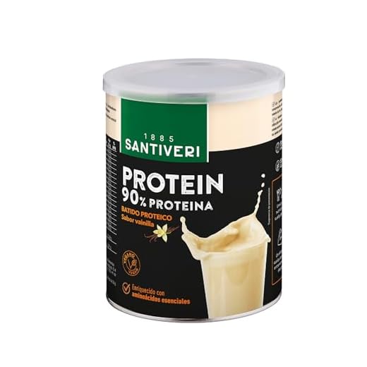 SANTIVERI - Protein-90 Instantáneo en Polvo, Alto Contenido en Proteína a Base de Proteína 100% Vegetal, Aminoácidos y Vitaminas (200 g, Vainilla)