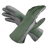 Intra-FIT Flight Gloves,Short Cuff Sheep Skin Leather Work Gloves for Men, Durable Flyer Pilot Operator Duty Gloves (XL)