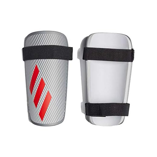 adidas X Lite Espinilleras, Adultos Unisex, Silver Met./hi-Res Red s18/white, M