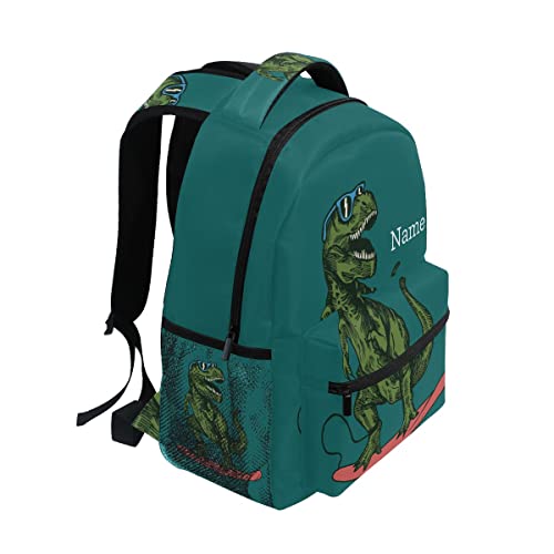 senya Custom-Add Name-School College Backpack Rucksack Travel Bookbag Outdoor Skateboard Dinosaur2