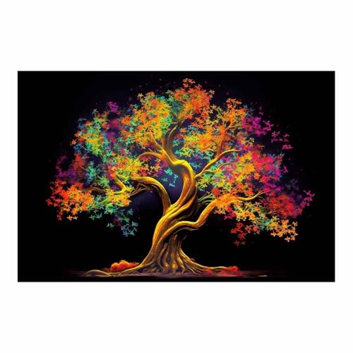 Tableau Fleurs Arbre de Vie pour raviver un mur blanc terne décoration lumineuse or