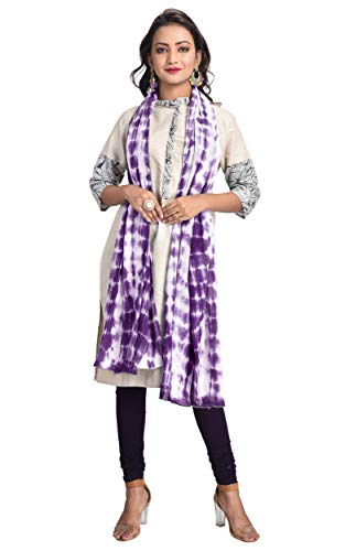 Image of Women's Pure Cotton Traditional Authentic Shibori Tie Dye Dupatta Chunni