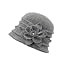 Ruffle Bucket Hat: Gray