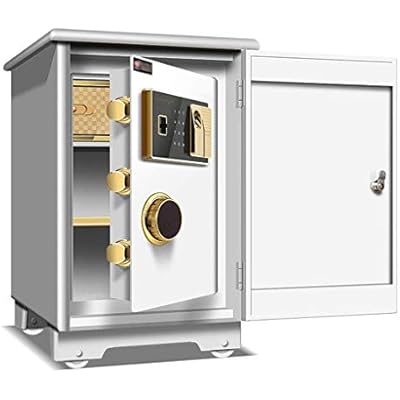 スチール製ホーム金庫 - 中型指紋防止金庫 盗難防止金庫 小型全スチール製金庫 壁掛け式金庫