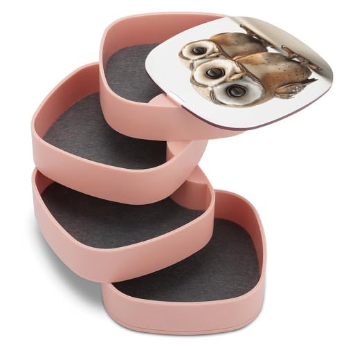 Boîte à bijoux chouette pour collier et boucles d'oreilles - 8