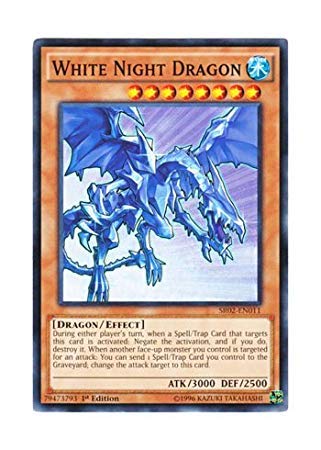 Amazon.co.jp: 遊戯王 英語版 SR02-EN011 White Night Dragon 青氷の