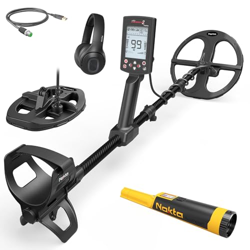 Nokta The Legend 2 Simultaneous Multi Frequency Metal Detector Waterproof Detector for Adults with Wireless Headphones and 2 Search Coils Accupoint Pinpointer