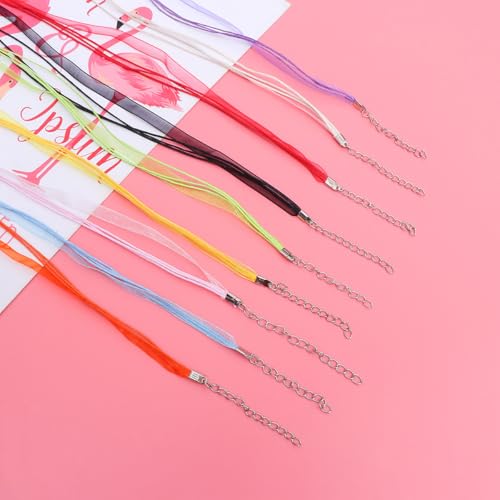 100 Cuerdas de Cera para Joyería con Cierre Ajustable de Langosta para Collares 7