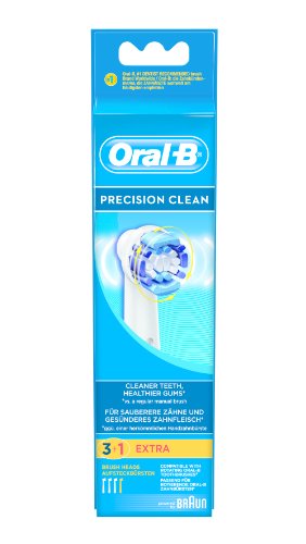 Oral-B - Pack de 3+1 cabezales para cepillos de dientes recargables - Precision Clean EB20