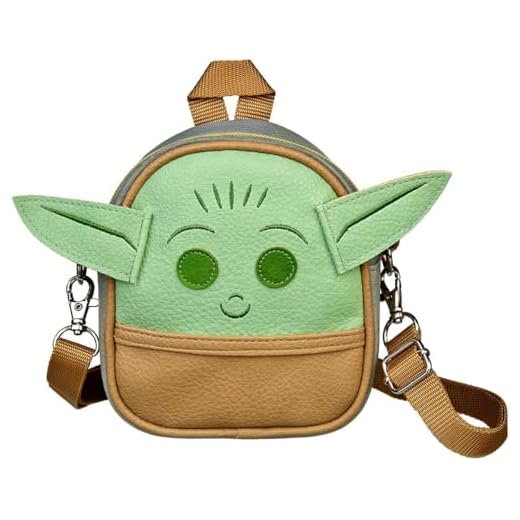 Star Wars The Mandalorian - Grogu Unisex Bolso Bandolera Verde/Marrón, verde/marrón, Talla única