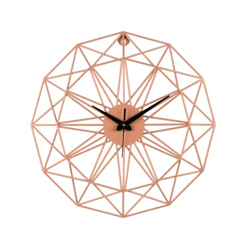 Image of Wakefit Metal Analog Wall Clock Big | 20 Inch | Laser Cut Abstract Home Decor & Gifting Option | for Living Room Study Bedroom & Office Decor | Cirqlo Metal Wall Clock 500 MM Peach