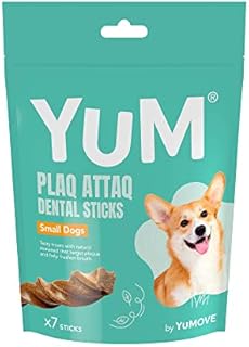 YuM by YuMOVE Plaq Attaq, Dental Sticks for Small Dogs, 7 Pack, Natural Seaweed Sticks That Target Plaque