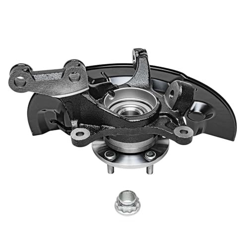 Image of Detroit Axle - Front Right Steering Knuckle Kit for Toyota 12-17 Camry 13-15 Avalon, Passenger Side Steering Knuckle & Wheel Bearing Hub CV Axle Shaft Assembly 2013 2014 2015 Replacement