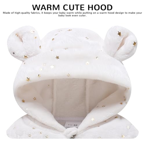 Image of Baby Girl Winter Fleece Coat Toddler Boy Jacket Infant With Hood Warm Outerwear