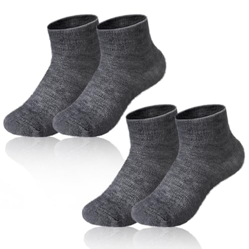 Best Alpaca Wool Socks for Ultimate Comfort 13 Cutecrop 2 Pairs Alpaca Wool Ankle Socks for Men Women Alpaca Wool Blend Thermal Winter Running Moisture Wicking Hiking(10-13,Dark Gray)