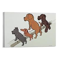 Amazon.co.jp: レイモン・サヴィニャック 4匹の犬 絵画 インテリア