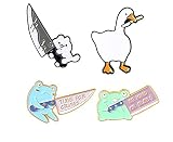 PEALAND Animal avec couteau émail broche ensemble pour sacs à dos vestes mignon épingles anime broches dessin animé grenouille chat canard enfants hommes femmes