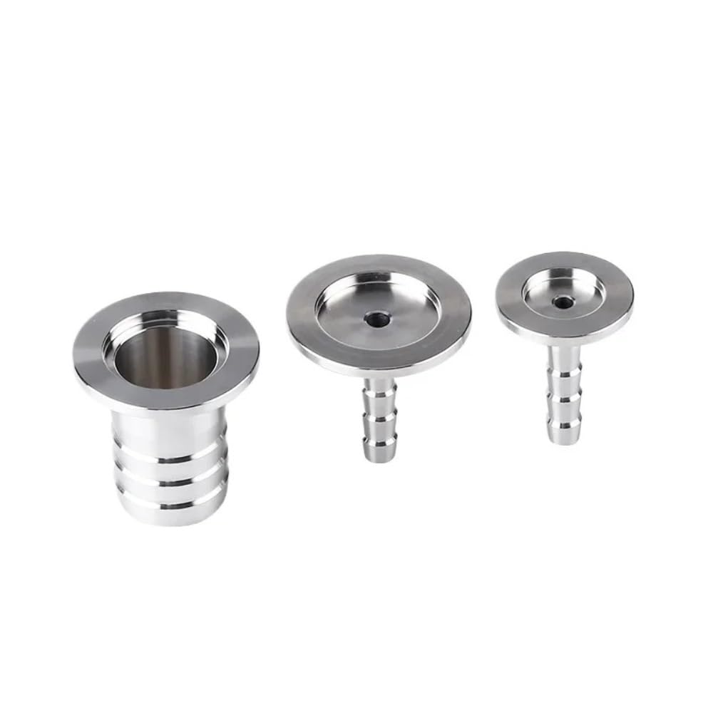 Racor con espiga para manguera Tri Clamp, Adaptador de púas for manguera jardín, accesorio lengüeta sanitario soldado 6mm a 50mm, triple abrazadera acero inoxidable 304(50mmx50)