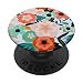 Phone Grip Floral Print. Teal Pink Orange Flower Design PopSockets Grip and Stand for Phones and Tablets