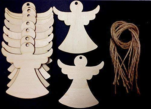 Derwent Laser Craft En Forme De Ange En Bois 70 Mm étiquettes