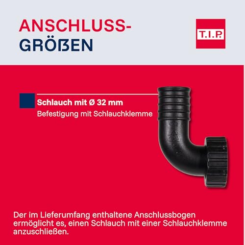 T.I.P. Schmutzwasser Tauchpumpe Edelstahl 180 PX - 10.500 l/h Fördermenge, 7m Eintauchtiefe, 7m Förderhöhe, leistungsstarke Tauchpumpe, robust und langlebig, ideal für Kellerentwässerung 30121