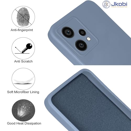 Image of Jkobi Back Cover Case for Realme 9 Pro Plus | Realme 9 4G (Matte Finish Silicone with Inside Fiber Cloth |Light Blue)