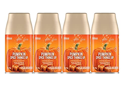 Glade Automatic Spray Air Freshener Refills, 6.2 Ounce Cans (Pumpkin Spice Things Up, 4 Spray Refills)