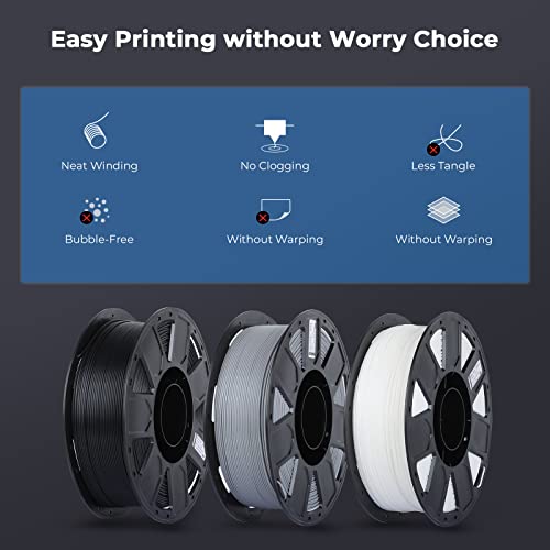 Image of Creality PLA Filament 1.75mm, Tough and Durable 3D Printer Filament with + /-0.02mm Accuracy, Smooth Printing 1KG Spool, Grey