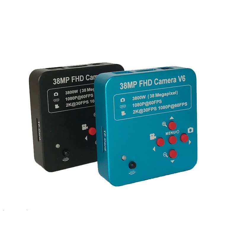 Microscope 1080P 2K 3800W 38MP Electronic Microscope Camera, 56 Led Ring Lights(Black)