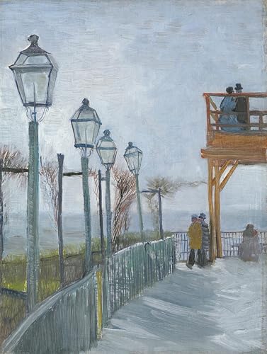 Affiche Van Gogh Le Moulin Impression Toile Décoration Bureau 60x90cm