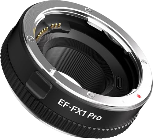 X-Mount Adapter EF-FX1 Pro AF Lens Converter Compatible for Canon EF/EF-S Lens to Fuji X-Mount Camera X-T100 X-T20 X-T10 X-T3 X-A20 X-A10, X-A5 X-E3 X-E2 X-PRO2