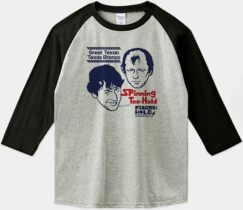 全日本プロレス ラグランTシャツ テリーファンク ドリーファンク グレー 七分袖のサムネイル