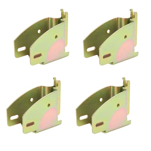 Image of KIMISS 4PCS E Track Wood Beam Brackets for Truck Trailer Van, Heavy Duty Lumber Storage Socket, End Fittings for RV Cargo Trailer Accessories
