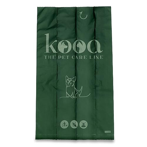 kooa - Kompostierbare Hundekotbeutel | für Hunde | aus Maisstärke | stabiles Material | perforierte Trennlinie zum leichten Abreißen | ohne Duft | Maße: 19,5 x 34 cm | 15 Rollen | 225 Beutel