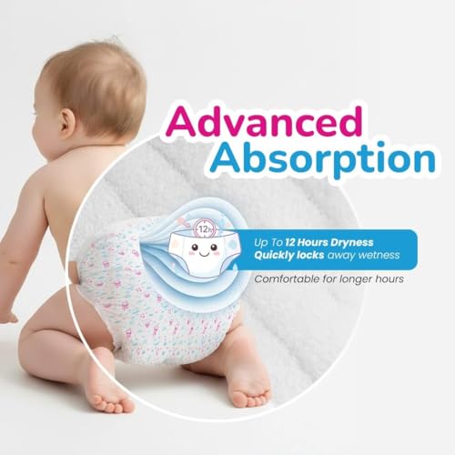Image of Doobidoo Baby Pants Diapers - L Size | All Round Softness with Bubble Soft Topsheet & Anti-Leak Side Cuffs | High Absorbency for Comfort & Protection (9-14 kg) - Pack of 2 | 28 Count