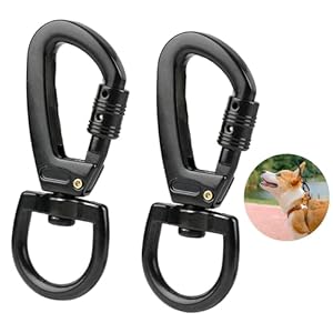 2 Stück Bamyli Karabinerhaken mit Drehgelenk