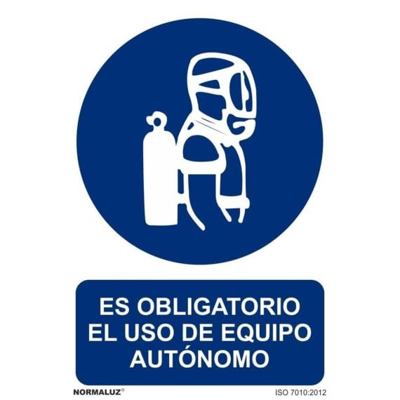 Es Obligatorio El Uso de Equipo Autónomo, señal de obligación SEKURECO